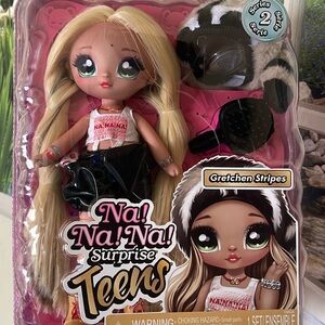 Na! Na! Na! Surprise GRETCHEN STRIPES 11" Soft Doll TEENS SERIES 2 Raccoon 2021